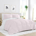 King/Cal King 3-Piece Microfiber Reversible Comforter Set Blush Pink